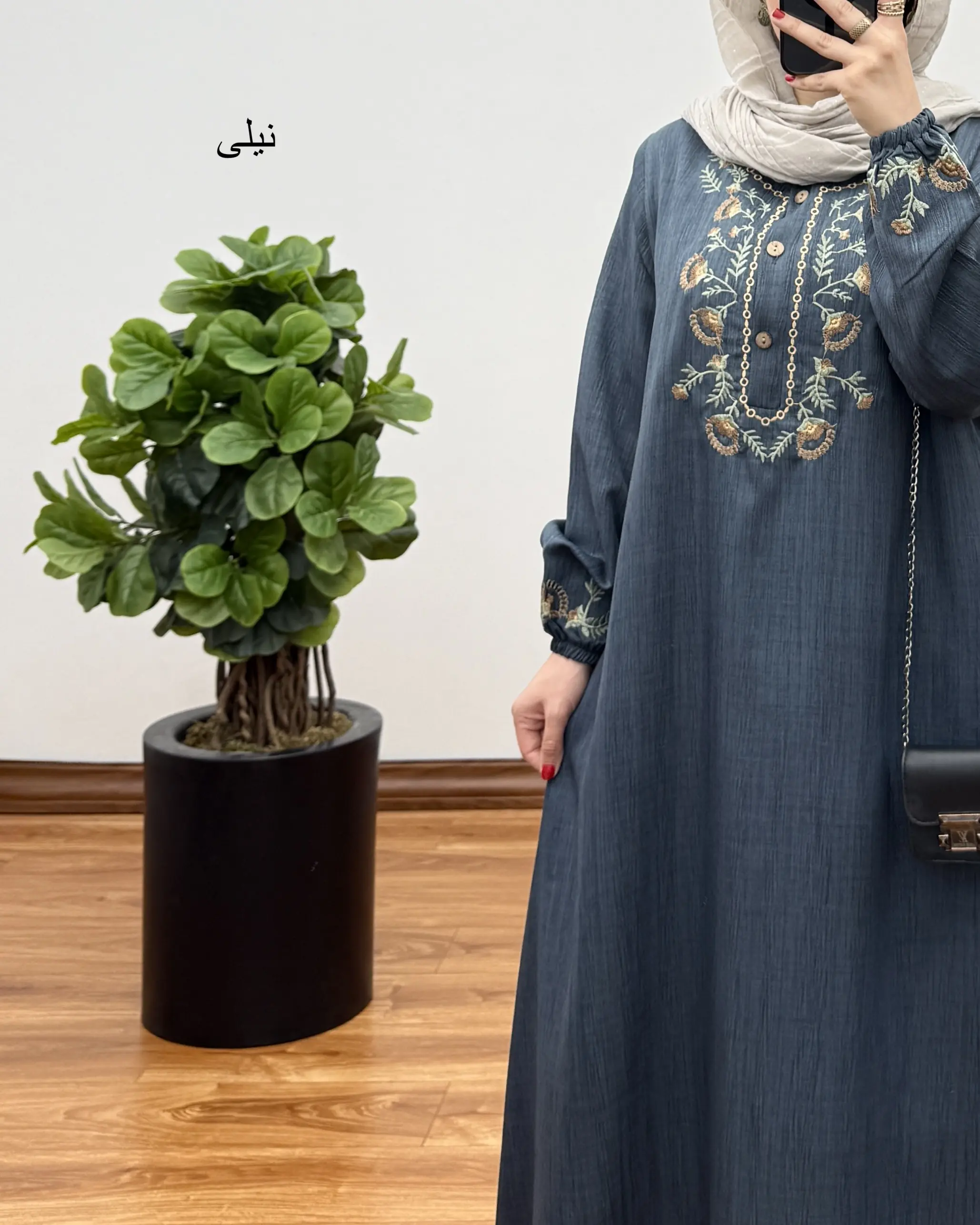 پیراهن مانتویی سایز بزرگ مدل آویسا